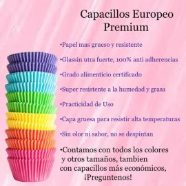 150 Capacillos De Colores 72 Premium Cupcakes Extra Glassin                                                                                           