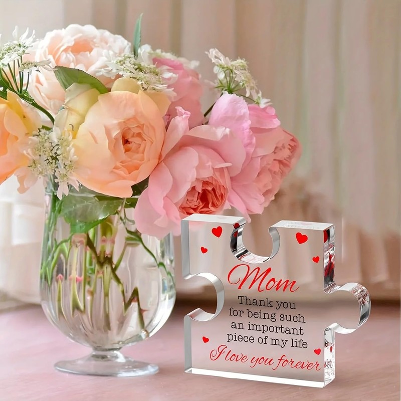 Mom Acrylic Puzzle Piece Gift – Meaningful Mother's Day, Birthday,