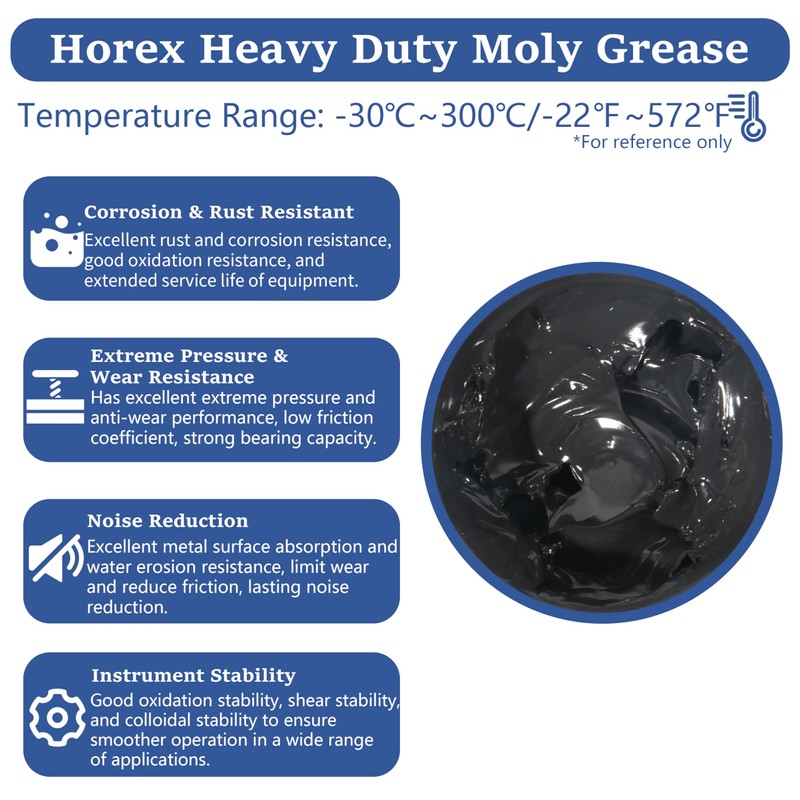 Horex Automotive Moly Grease 5% Molybdenum Disulfide Lithium Lubricating 50g