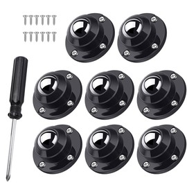 Ruedas autoadhesivas, ruedas giratorias de 360°, rueda universal de acero, capacidad de carga de 28 libras por rueda para contenedores de almacenamiento de electrodomésticos pequeños (8)