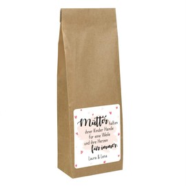 Herz & Heim® Small Tea Gift for Mother's Day - Mothers Hold Their Children's Hands for a While and Their Hearts Forever - with Dedication