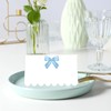 Whaline 80 Pcs Blue Bow Place Cards 8 Design Watercolor