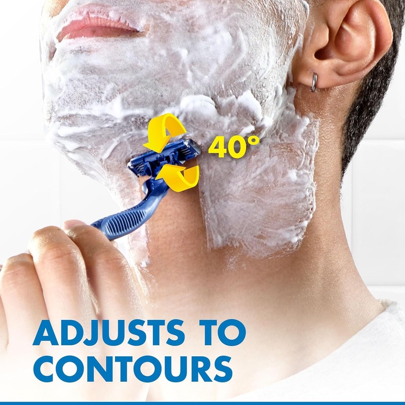 Gillette Sensor3 Comfort Disposable Razors for Men, 8 Count, Lubrastrip
