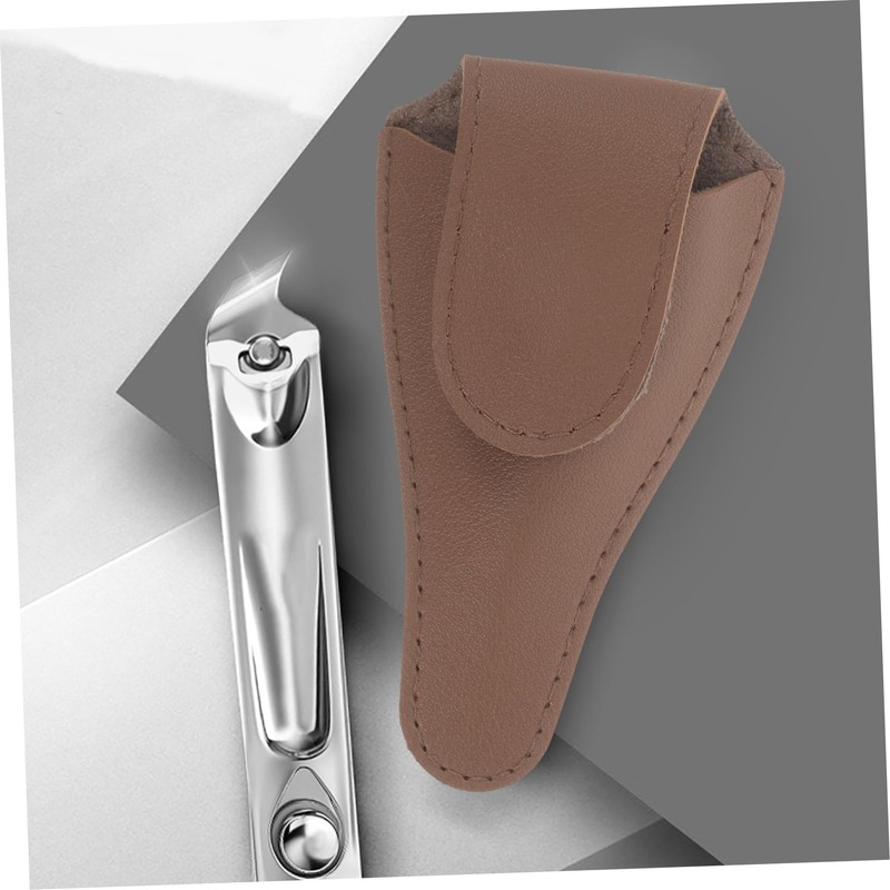 FOMIYES Cuticle Scissor Protective Pu Nipper Case for Nail Clippers