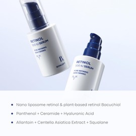 BONCEPT RETINOL 500IU SERUM, 1.01fl.oz/30ml, Gentle&Non-Greasy Serum, Hydrating, Lightweight, Soothing, Calming, Nourishing, Moisture-Boosting, Revitalizing Facial Serum