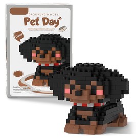 PYAIOVR Pack of 1 Dachshund Building Blocks, Micro Building Blocks, Cute Dog Blocks, 3D Model Dachshund Mini Building Blocks Toy, Fun, Brick Building Blocks Set, Gift for Children (G)