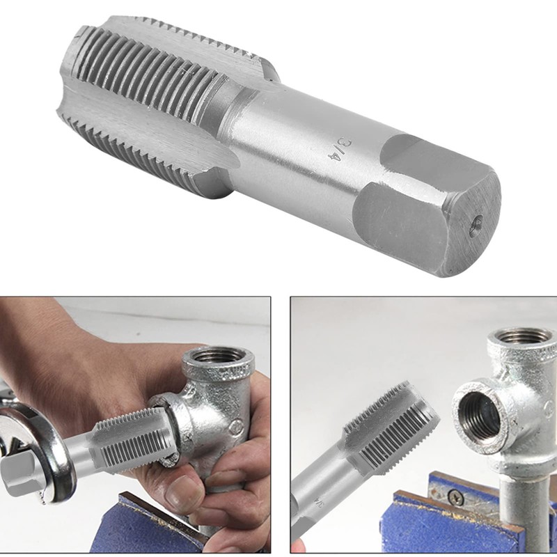 3/4 Inch NPT Pipe Tap, Thread Repair Machine Tap Silver