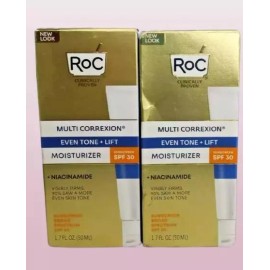 ROC MULTI CORREXION EVEN TONE + LIFT MOISTURIZER SPF 30 1.7 OZ BOXED LOT OF 2
