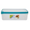Whitefurze Rectangular Seal Tight Container, Plastic, Teal, 4.5 Litre