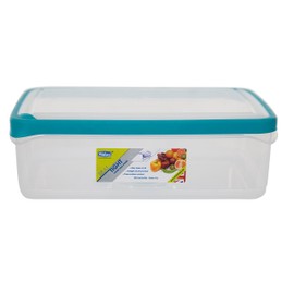 Whitefurze Rectangular Seal Tight Container, Plastic, Teal, 4.5 Litre