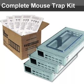 Victor Mouse Trap Kit Victor Tin Cat Glue Boards + 3 Victor Tin Cats Mice Mouse Traps