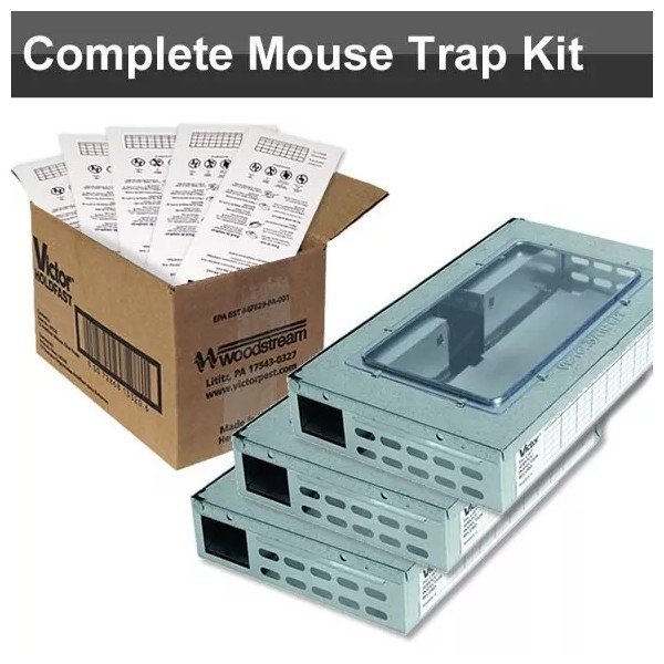 Victor Mouse Trap Kit Victor Tin Cat Glue Boards +