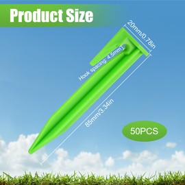 OFFCUP Ground Spikes for Robotic Lawnmower, 50pcs Ground Anchor, Universal Ground Anchor Lawn Mower Peg Ground Hooks for Robotic Lawnmowers Boundary Cable Wire Nail Hooks(Green)