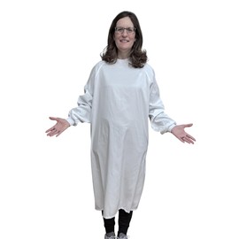 Reusable Isolation Gowns - Staff Protection for Hospital, Doctor's Office Isolation Gowns - Latex-Free Fluid Resistant with Knitted Cuffs (10, XL)