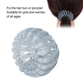 Bird Nest Shaped Hair Clips, Women Girls Hair Claw Clamps Elegant Expandable Bun Ponytail Holder Hair Accessories Hair Styling Tool for All Hair Styles and Textures (Jelly Ash)