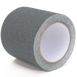 HAOT Anti Slip Traction Tape, Non Slip Safety Grip Tape 80 Grit Best Grip Friction Strong Abrasive Adhesive for Stairs, Indoor, Outdoor - Grey, 4 inches Width x 198 inches Long