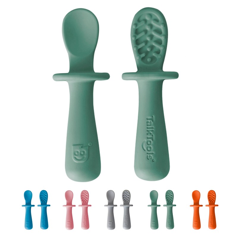 TalkTools ITSY Tiny Silicone Spoons – Twin Pack Soft Silicone