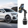 Sandfren Car Cup Phone Holder, 360° Rotation Carbon Fiber Vehicle
