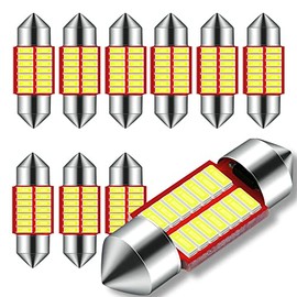 DODOFUN 12V 31MM Festoon DE3175 3175 6428 LED Bulbs for Car License Plate Interior Map Dome Trunk Door Courtesy Footwell Light 6000K White Extra Bright Pack of 10