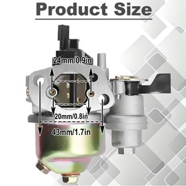 Qiuwanzia GX120 GX140 GX160 Vergasersatz für Honda 4HP 5HP 5.5HP 6.5HP Motor 196cc WP20 Wasserpumpe HS55K2 Schneefräse 212cc 6.5hp Go Kart 179CC Hochdruckreiniger Mini Bike 16100-ZH8-W51