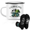Perthlin 2 Pieces Camping Gift Men 1 Camping King Enamel