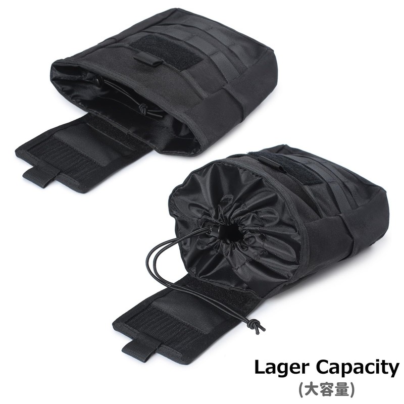 Azarxis Molle Dump Pouch Drawstring Magazine Utility Pouch Folding Dump