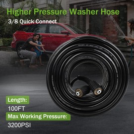 ROADFAR Black PVC conduit, 3200PSI, inner diameter 1/4,100ft [30M], M22 * 1.5-14 plug-in rods at both ends,copper nuts 5-piece set of accessories