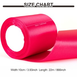 10cm Sage Green Satin Ribbon - Thick Wedding Car Ribbon for Gift Wrapping, Bouquet Crafting, Wedding Car Bow Decoration & Present Wrapping