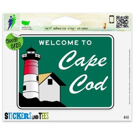 Welcome to Cape Cod Vinyl Car Bumper Window Sticker 3" x 2"