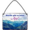 schilderkreis24 - Metal Sign Funny Alps Saying "Hierfür gibt es