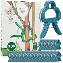 OwnGrown Plant Clips: 50x Plant Support Clips Size M – Climbing Plant Support for Climbing Plants – Garden Clips for Climbing Plants – Plant Ties