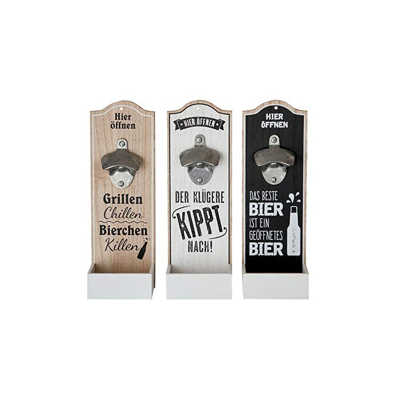 GILDE 1 x Wall Bottle Opener Metal Bottle Cap Collector