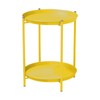 Grand patio 2-Tier End Table, Round Metal Side Table with