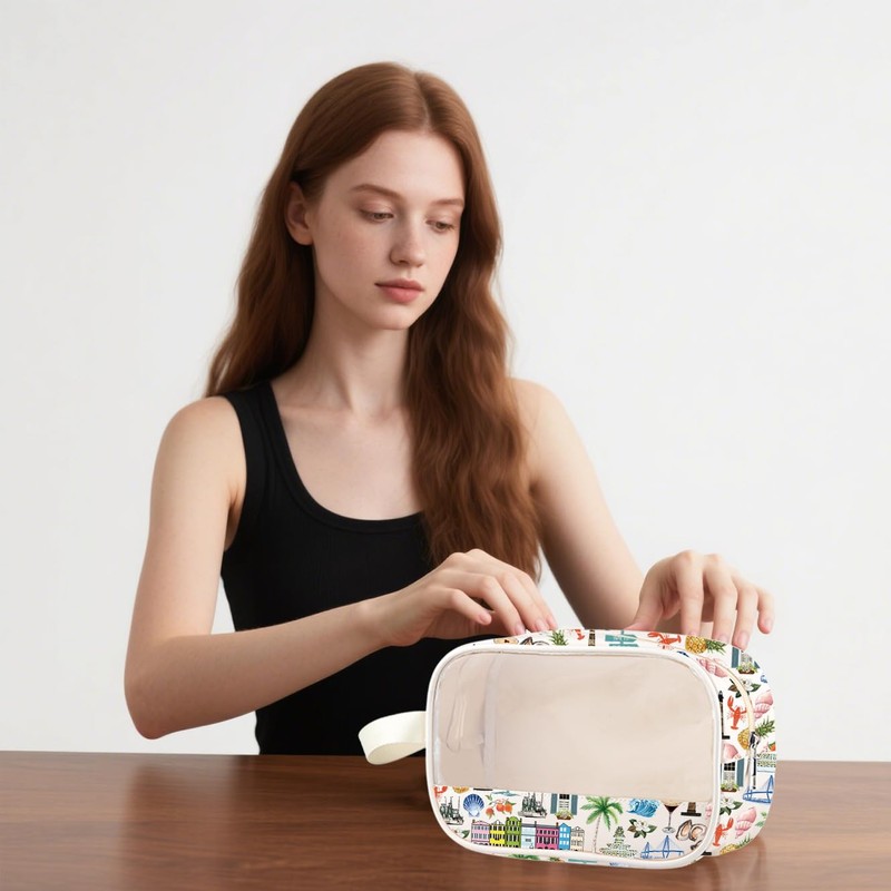 JNIAP Charleston Makeup Bag Charleston Vacation Gifts Charleston Rainbow Row