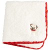 No-twist Pile Hand Towel with Cute Embroidered Dog (Pug)