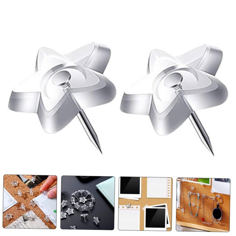 Operitacx Star Push Pins for Cork Board 50pcs Decorative Nails