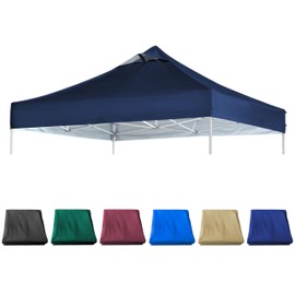 JANCANOPY Navy Blue Commercial Replacement Canopy Top for 10x10 Straight Leg Pop Up Canopy Tent with Air Vent