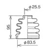 Spease BAC-TG03R Drive Shaft Boots Height 95mm, Large Diameter 83.5mm,