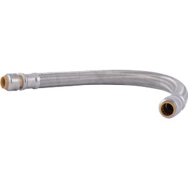 SharkBite Max 1/2 x 18 Inch Flexible Repair Coupling Hose, Push to Connect Brass Plumbing Fitting, PEX Pipe, Copper, CPVC, PE-RT, HDPE, UR3008FX18
