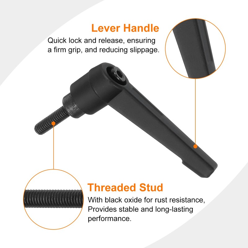 sourcing map 2Pcs M5 x 16mm Adjustable Knobs Handle Male