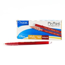 AZOR 12 Bolígrafos Pin Point Ultra Fino Punta Aguja 0.5mm (Azul)