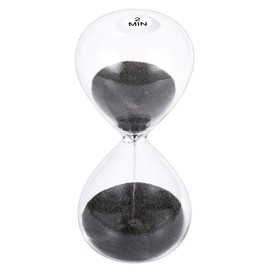 SuLiao Sand Timer 2 Minute Hourglass: 5.1 Inch Black Sand Clock, Large Sand Watch 2 Min, Colorful Hour Glass Sandglass for Kids, Classroom, Home, Desk, Office Decorative
