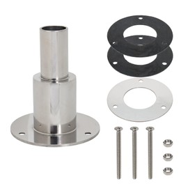 Casoter Stainless Steel Thru Hull Exhaust Fitting 24mm Diesel Heater Exhaust Pipe Socket Hardware Straight Design for Car