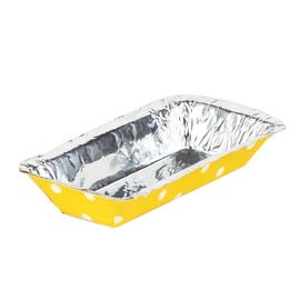 DELISH KITCHEN CX-32 Pearl Metal Aluminum Foil Financier Mold, Pack of 10, Yellow