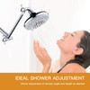 8 Inch Shower Head Extension Arm Chrome.Solid Brass Adjustable Shower