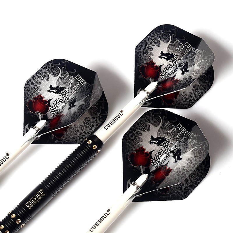 CUESOUL Dragon Deluxe Brass Steel Tip Darts Pack,21 Grams F2304-L