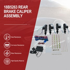 REVOTUNE Universal 4PCS Car Power Door Lock Actuator Kit with 2 Remote Controls 12V Keyless Entry System for Central Locking Conversion - Black