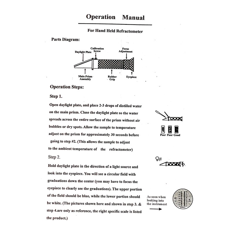 HHIP 8010-0020 Water Soluble Coolant Tester Refractometer, 0-30% Solution Measuring