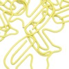 100Pcs Paper Clips Yellow Duck Shape Lightweight Portable Electroplating Process