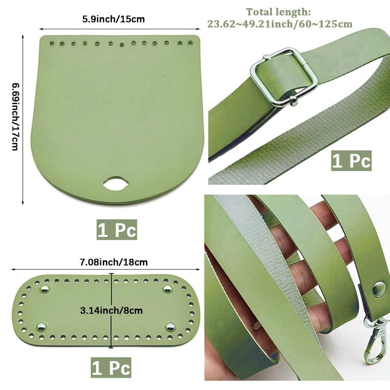 CALFOVERA 3PCS Crochet Purse Base Making Kit Oval Handbag Bottom